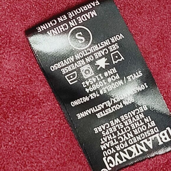 Blank NYC Drape Front Faux Suede Jacket in Red Vegan - Picture 13 of 15